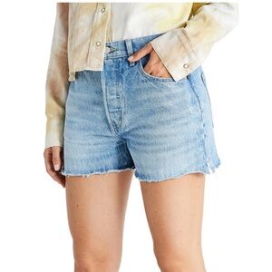 Etica | Sydney Raw Hem Denim Shorts in Crystal Lake Size 31